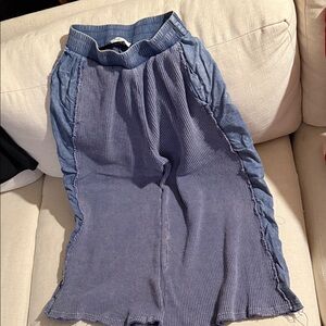 Oli & Hali Indigo Crinkle Pants